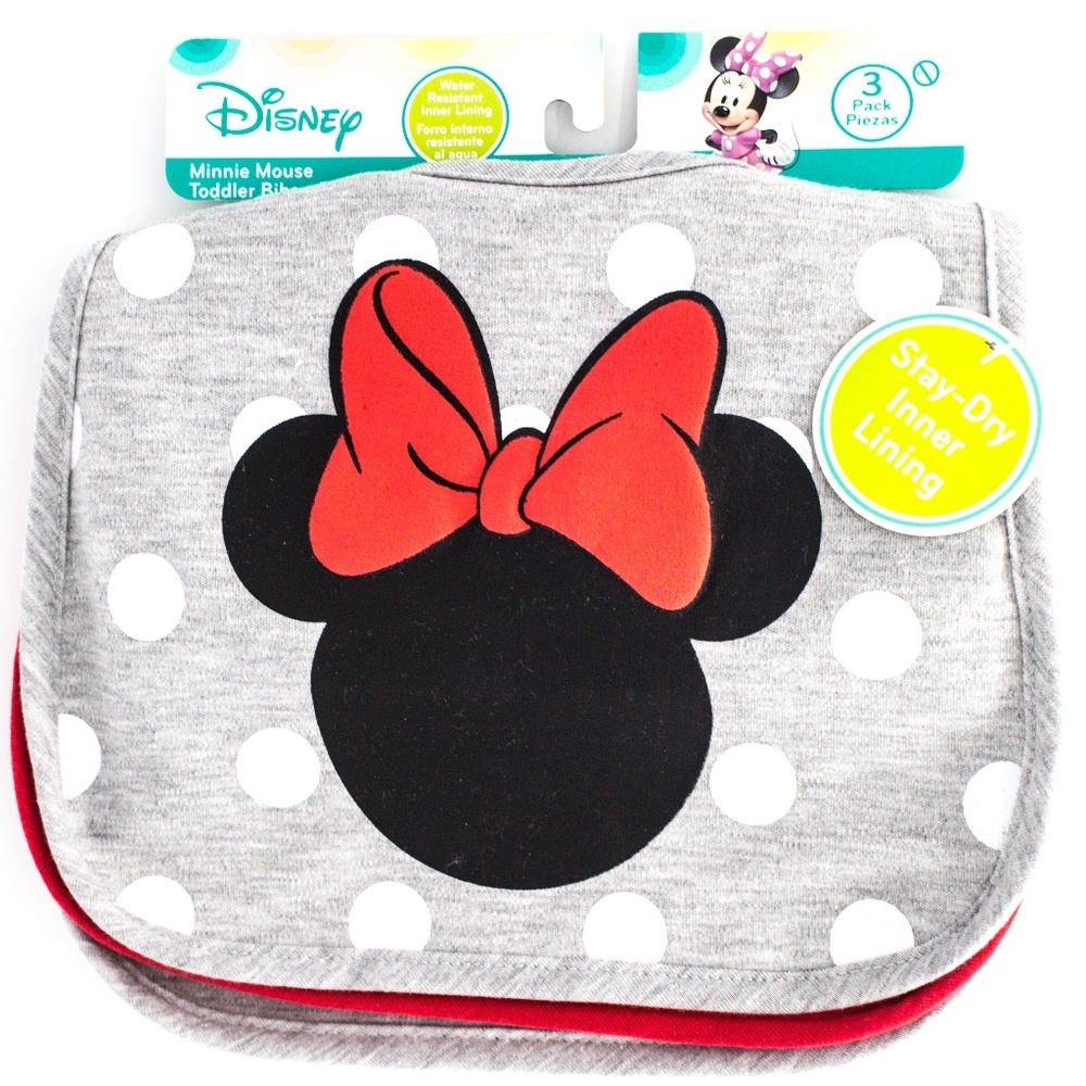 Minnie Mouse 3 Pk Toddler Bib